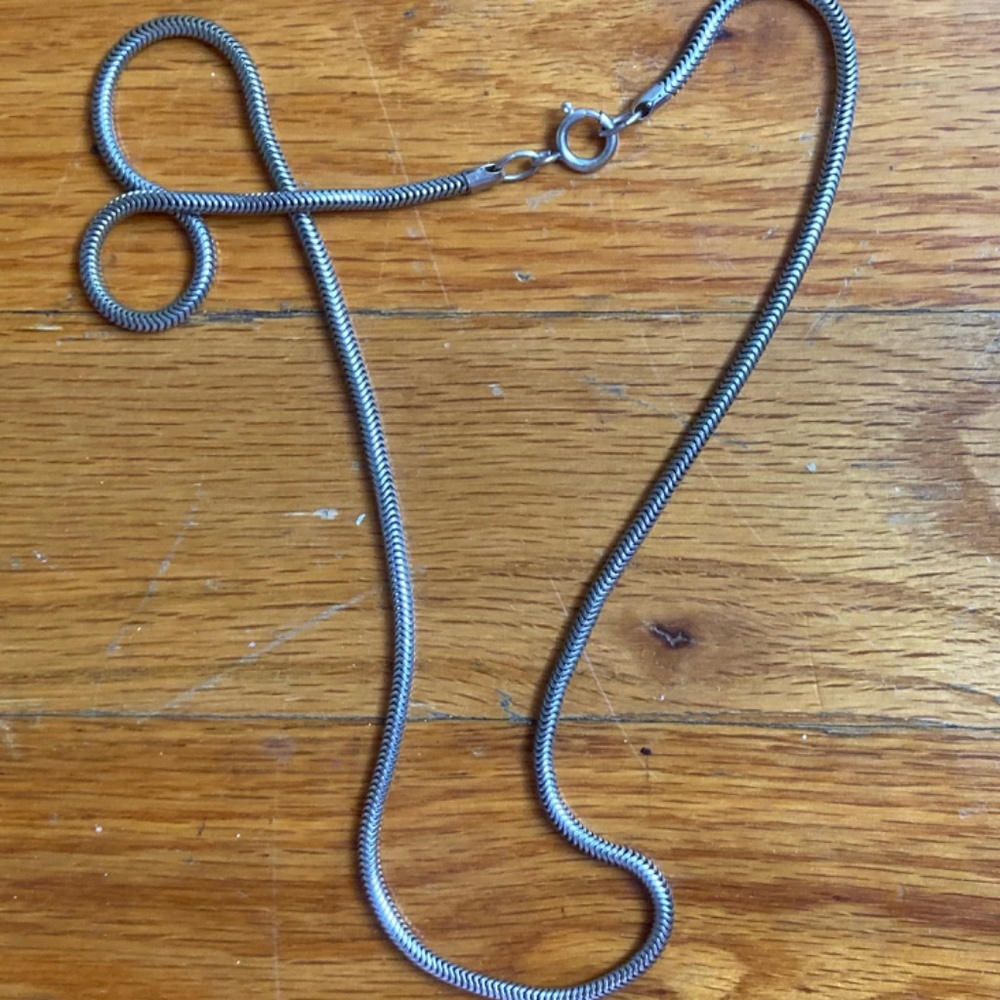 Vintage 70s Silver SNAKE Chain